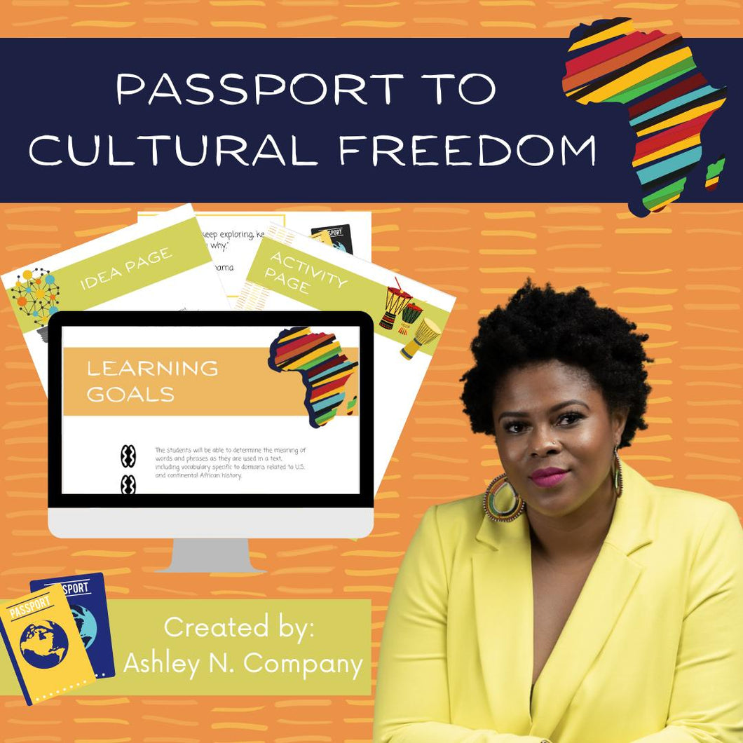 Africa travel passport to freedom online course for girls, teens, boys, men and women. Empower, history, blackness