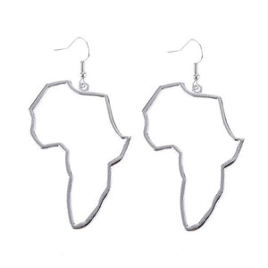 Africa Map fashion earrings  silver