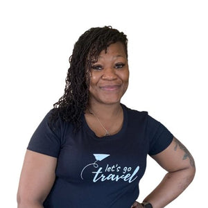 Let's Go Travel tshirt | Crowned by Jelani tee ladies and unisex sizes