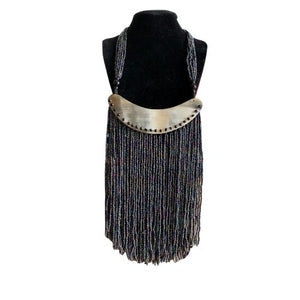 Mwezi, black necklace from West Africa.