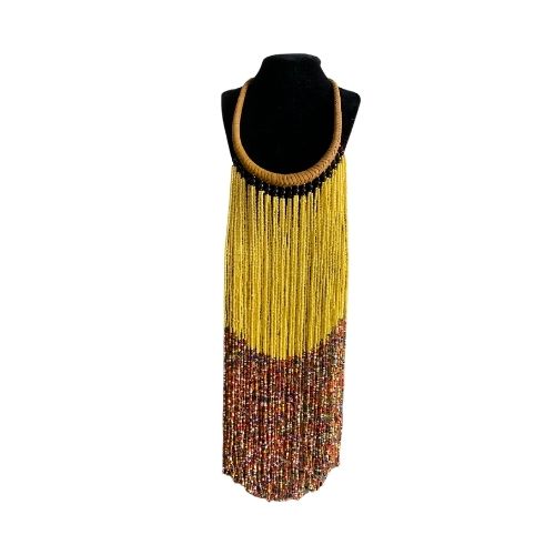 Multicolored Ngozi necklace  from West Africa. 