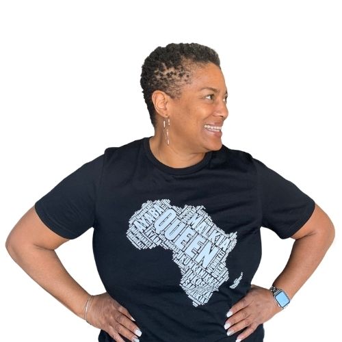 Queen Africa tshirt | Crowned by Jelani tee ladies and unisex sizes