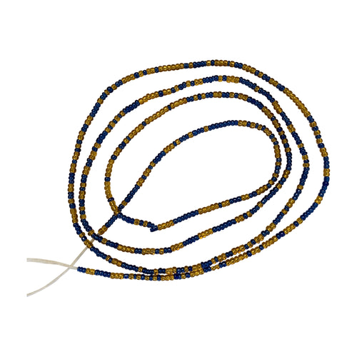Blue and Gold  waist beads (small)