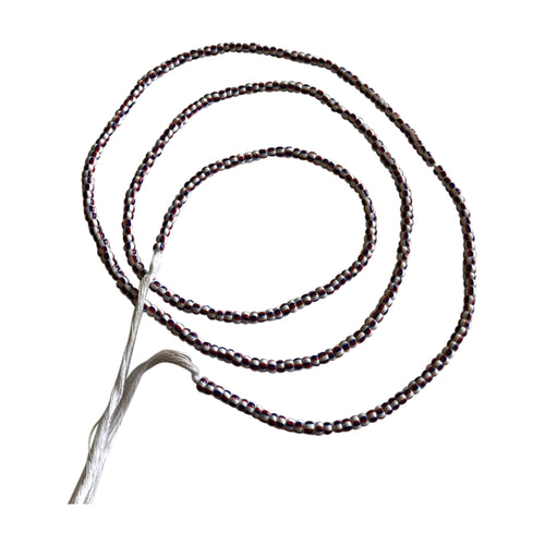 White/Red/Blue waist beads (med)
