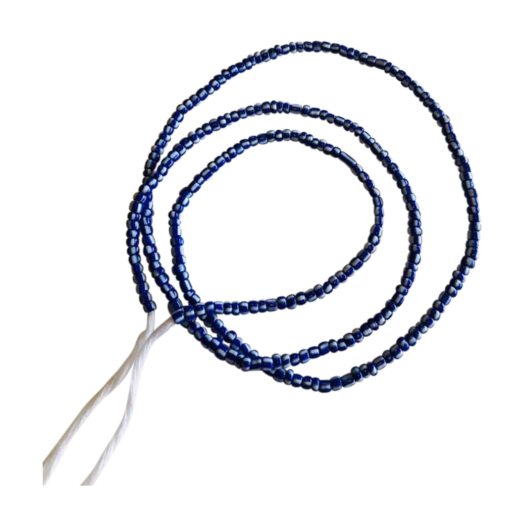 Blue/White waist beads (med)