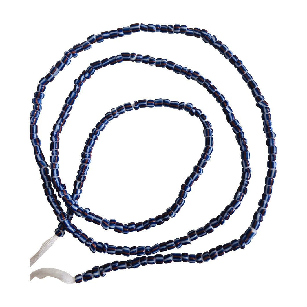 Blue/Red/White waist beads (med)